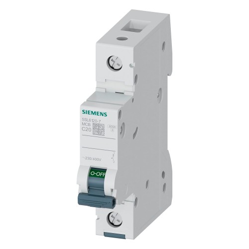 Siemens MCB 5SL61207RC 20A 1 Pole White