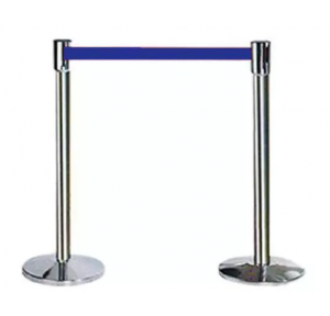Ladwa Queue Manager Stainless Steel With 2.25 Mtr Blue Tape With Customisation Logo