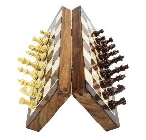 Chess Board Wooden Foldable Non Magneic Size 12 x 12 Inche