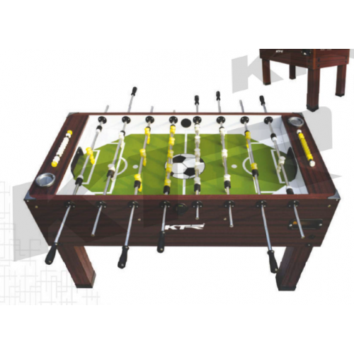 KTR Foosball Table ST04 Metco Wooden High Grade Board With Square Legs Size 56 X 30 X 34 Inch Walnut Finish Weight 100 Kg
