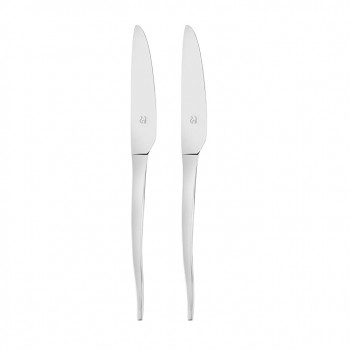 FnS Dinner Knife SLDK02H Slimline Colour - Silver Mirror Finish Stainless Steel 21 CM Pack of 2