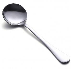 FnS Soup Spoon SLMS06H Slimline Mirror Finish Colour - Silver Stainless Steel 18.3L x 4.8W CM Pack of 6
