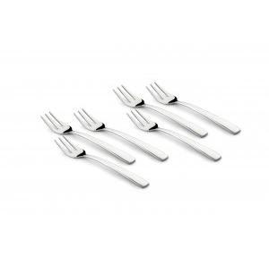 FnS Fruit Fork SLFF06H Slimline Mirror Finish Colour - Silver Stainless Steel 15L x 5W CM Pack of 6