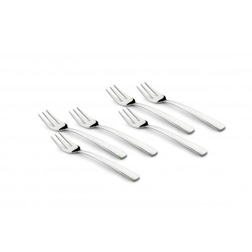 FnS Fruit Fork SLFF06H Slimline Mirror Finish Colour - Silver Stainless Steel 15L x 5W CM Pack of 6