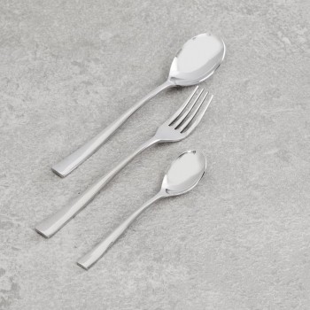 FnS Spoon Set SLST18H Slimline 18 Pcs with Stand Mirror Finish Colour - Silver Stainless Steel 19L x 1W CM