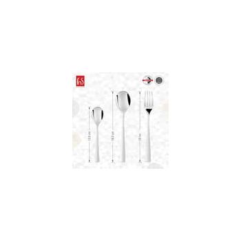 FnS Spoon Set SLST24HB Slimline 24 Pcs with Stand Mirror Finish Colour - Silver Stainless Steel 22L x 5W CM