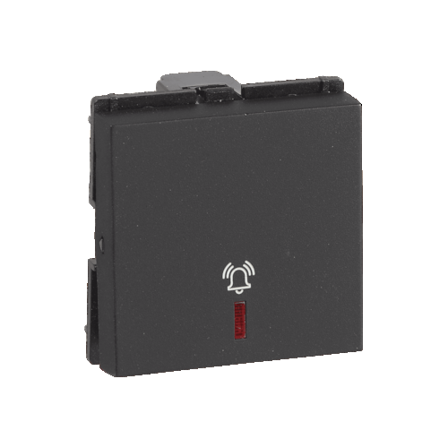 Honeywell Bell Push Switch HW504BLK Horizon 6A With Indicator 2M Finish : Jet Black