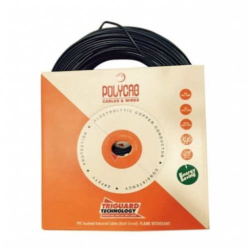 Polycab 2.5 Sqmm 1 Core FR PVC Insulated Unsheathed Industrial Cable, 300 mtr (Black)