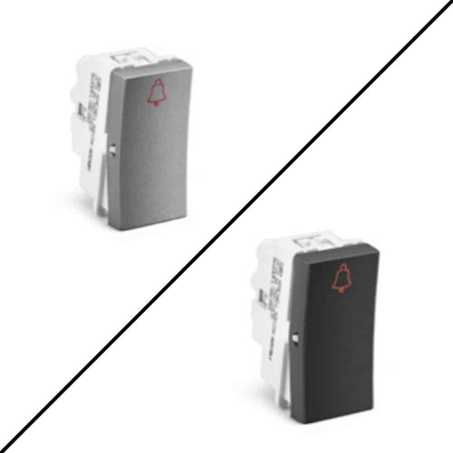 Honeywell Bell Push Switch HW504GRY Horizon 6A With Indicator 2M Finish : Magnesium Grey