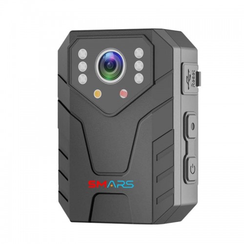 Smars 4K WiFi Live-Streaming Wearable Body Worn Camera With Audio Video Recording For Security Guard Law Enforcement Body Worn Camera Recorder