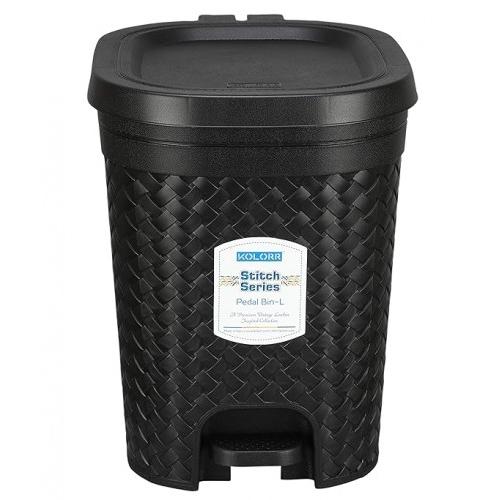 KOLORR Pedal Dustbin Stitch Plastic 15Ltr