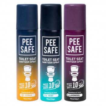Pee Safe Sanitizer Spray Toilet Seat 75ml  Pack of 3