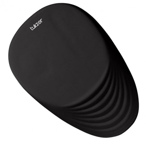 Tukzer Mouse Pad Large Ergonomic Wrist Support with Massage Design, Memory Foam, Non-Slip PU Base & Wrist Rest Pain Relief Jet Black