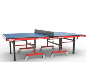 Stag TT Table Global Deluxe 1000 DX 25 MM Blue Top Frame Size 25 × 50 MM Product Size 274 × 152.5 × 76 CM With 2 TT Rackets, 6 Balls, 1 Table Cover & Clamp Net