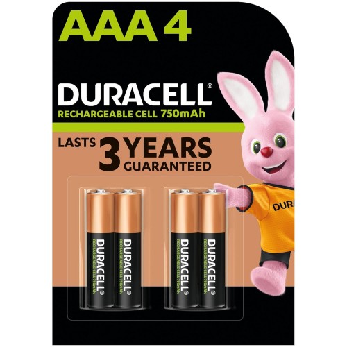 Duracell Rechargeable Batteries AAA 1.5V 750Ah Pack of 4