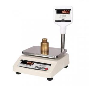 iScale Weighing Scale Machine i-03P Commercial 30 Kg x 1g Rechargeable With Front & Pole Double Display Pan Small Size 7x9 Inch Ideal For 5-10 Kg Weighing With Calibration Certificate