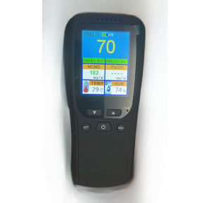 Air Quality Monitor With Temperature Meter Digital Display Temperature Unit Celcius And Farenheit Battery Operated  Automanual Calibrate HCHO Alarm Function