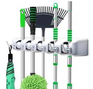 Holder Mop And Broom Stand 5 Layer Multipurpose Wall Mounted Organizer
