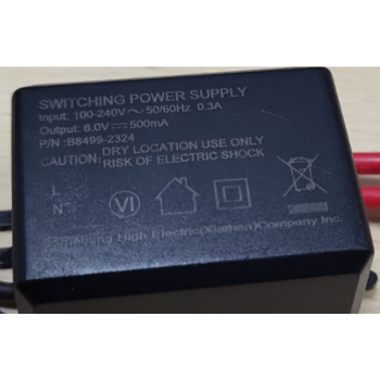 Switching Power Supply Device  For Urinal Sensor IP 100 240V AC50-60Hz 0.3A OP 6.0V DC 500mA