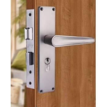 Godrej Door Handle Set 3252 NEH 19 200mm 2C Matte Black Nickel