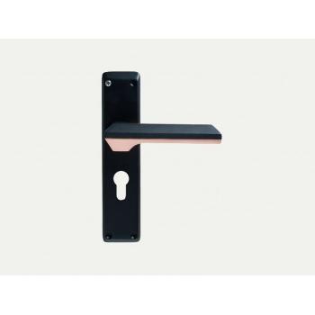 Godrej Door Handle Set 8944 Popular Mortise NEH 23 200mm 1CK Matte Black Rose