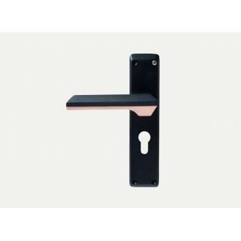 Godrej Door Handle Set 8944 Popular Mortise NEH 23 200mm 1CK Matte Black Rose