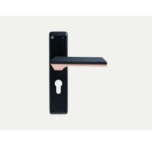 Godrej Door Handle Set 8955 Popular Mortise NEH 23 200mm 1CK (70 mm Cylinder) Matte Black Rose