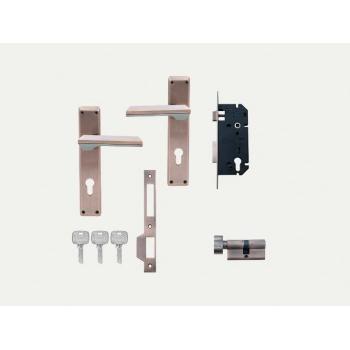 Godrej Door Handle Set 8956 Popular Mortise NEH 23 200mm 1CK (70 mm Cylinder) Black Antique Copper