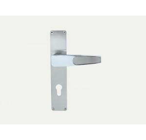 Godrej Door Handle Set 8957 Popular Mortise NEH 24 240mm 2C Satin Steel