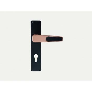 Godrej Door Handle Set 8983 Popular Mortise 200mm 1CK (70 mm Cylinder) Matte Black Rose
