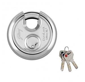 Godrej Duralock 4068 Ultra XL+ 70mm with Common Keys (4 keys) Stainless Steel Pack of 4