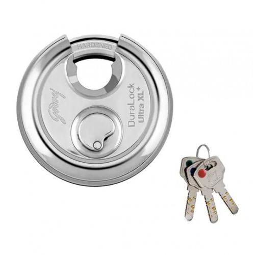 Godrej Duralock 4068 Ultra XL+ 70mm with Common Keys (4 keys) Stainless Steel Pack of 4