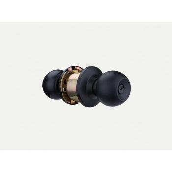 Godrej  Cylindrical Lock 5834 Godrej 5838 Classic Pin Cylinder - Keyless (Bathroom) Matte Black 70 mm
