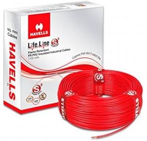 Havells Copper Wire PVC Flexible 1.5 Sqmm 1 Core Red 90 Mtr
