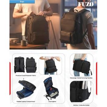 Fuzo Bag TGZ-1656 Cape Laptop Waterproof Backpack Black 48 x 35 x 19cm