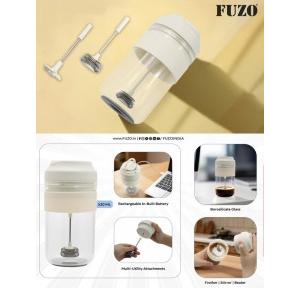Fuzo Borosilicate Mug TGZ-1647 Brewster Frother, Stirrer, Beater, Capacity: 530ML 9.5x9.5x18cm