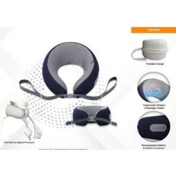 Fuzo Neck Pillow TGZ-1440  Grey Kollar with Massager 22x22x11.5cm Battery: 1200 mAh