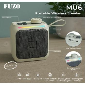 Fuzo Speaker TGZ-2007  MU6 Portable Wireless 9.1x10.2x5.6cms