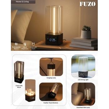 Fuzo Magnetic String Light TGZ-1557 Polaris with Clock Black 19.5x7.3x7.3cm