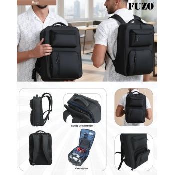 Fuzo Backpack TGZ-1674 Aegis Premium Waterproof Fused Polyester Fabric 43x30x18.5cms Black