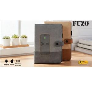 Fuzo Notebook TGZ-1692 Nimble 8000 mAh Power Bank with 15W Wireless Charger Brown Gray