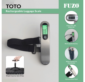 Fuzo Luggage Scale TGZ-2070 Toto Rechargeable Rechargeable Weight Capacity: Upto 50 Kgs
