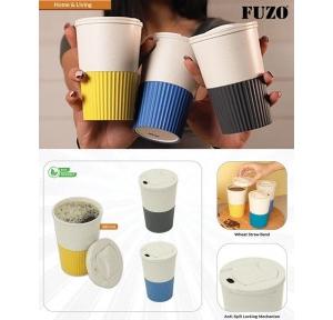 Fuzo Mug TGZ-1530 ecoFizZ Wheat Straw Capacity: 380 ML Grey Yellow Blue