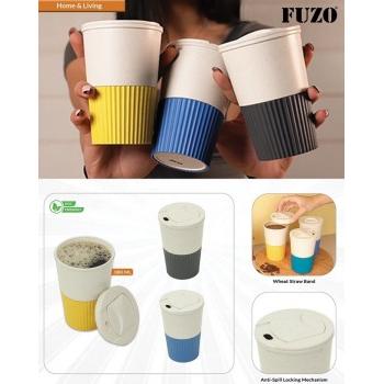Fuzo Mug TGZ-1530 ecoFizZ Wheat Straw Capacity: 380 ML Grey Yellow Blue