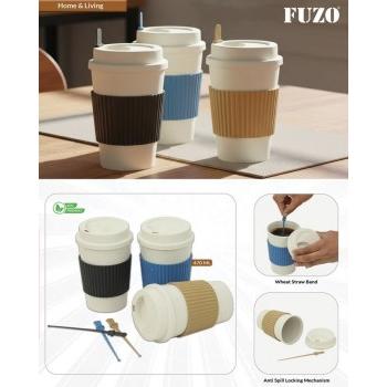 Fuzo Wheat Straw Mug TGZ-1521 EcoFloat with Stirrer