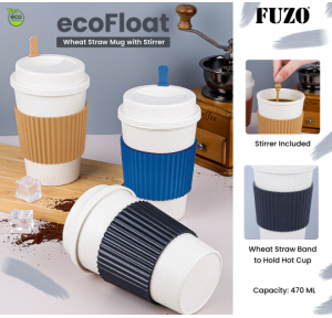 Fuzo Wheat Straw Mug TGZ-1521 EcoFloat with Stirrer