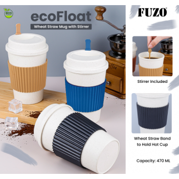Fuzo Wheat Straw Mug TGZ-1521 EcoFloat with Stirrer