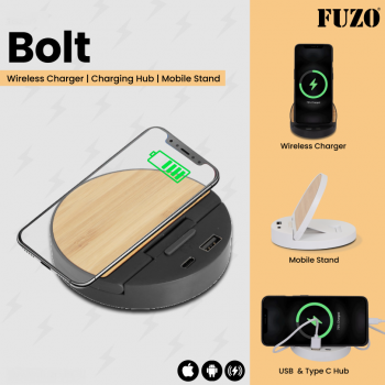 Fuzo Charger TGZ-1287 Bolt Wireless Charging Hub Mobile Stand 9.5x1.7cm