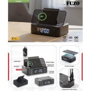 Fuzo Charger Stand TGZ-1926 Crate Desktop Gadget ireless Charger: 15W USB & Type