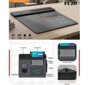 Fuzo Desk Collective TGZ-927 6 in 1 Technology On Your Desk with Mobile stand Wireless Charger 10W